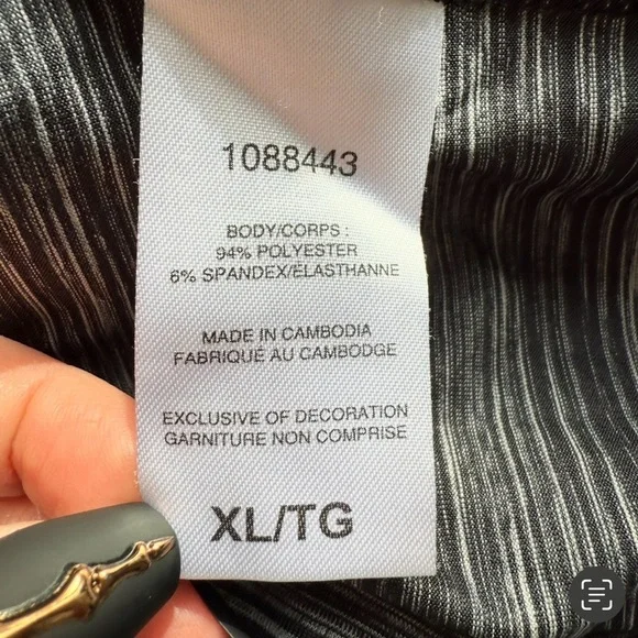Champion Black and White Grey Performance Striped Hoodie Size XL Activewear - Picture 5 of 12